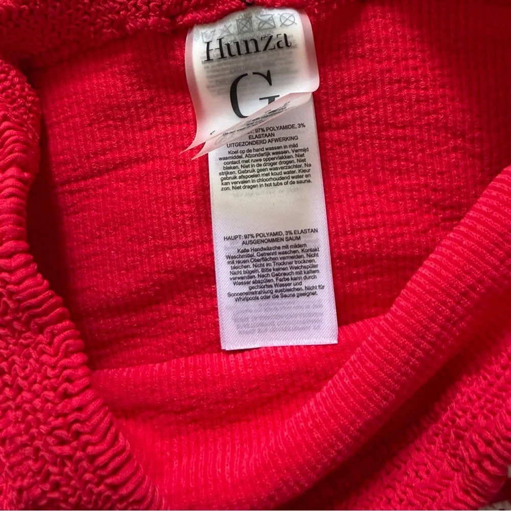New Hunza G Red Peggy Swimwear Set
